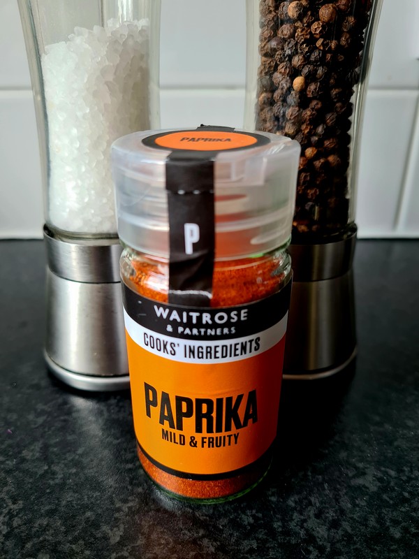 Paprika, salt, and pepper A delicious trio! Just Frances